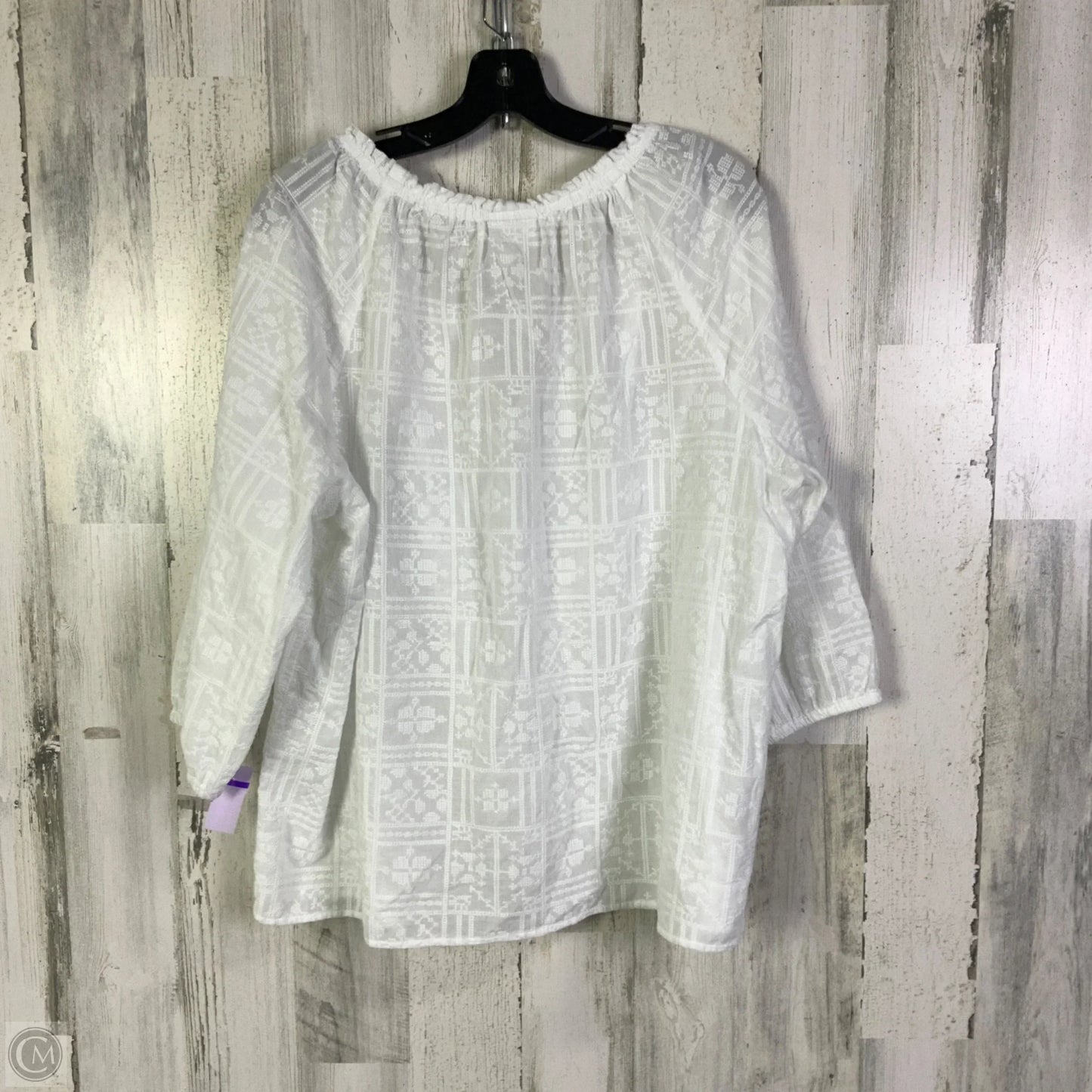 Top 3/4 Sleeve By J. Jill In White, Size: Xlp