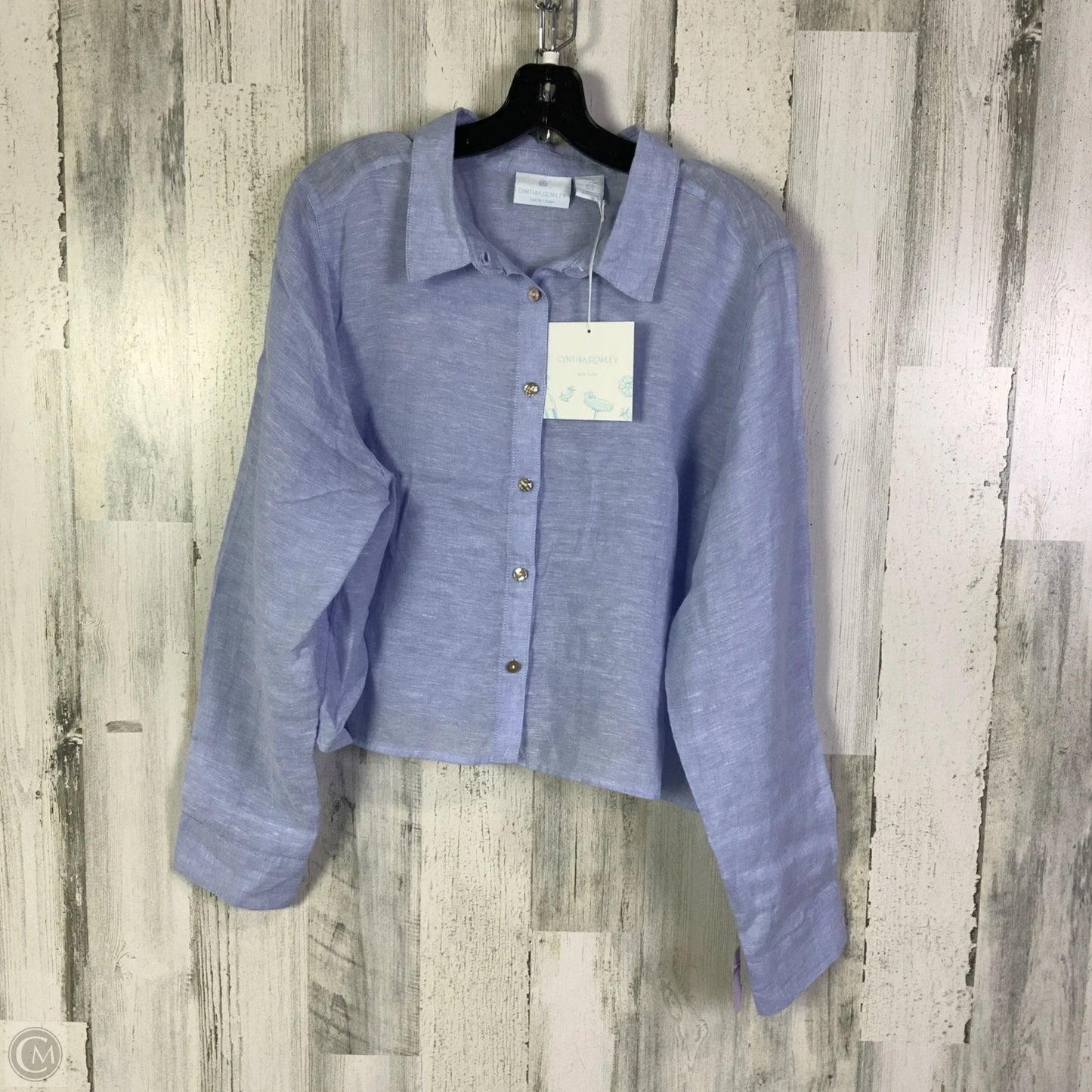 Blouse Long Sleeve By Cynthia Rowley In Grey, Size: Xl