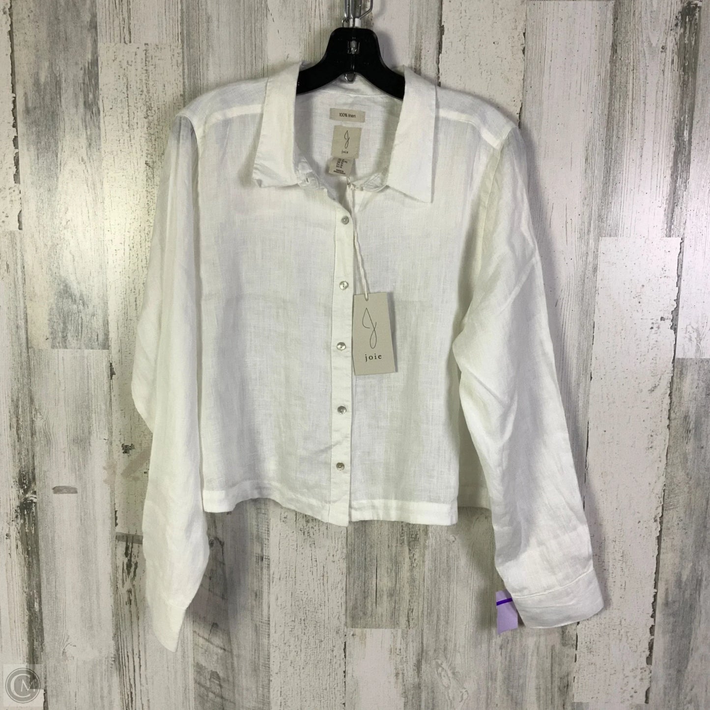 Blouse Long Sleeve By Joie In White, Size: Xl