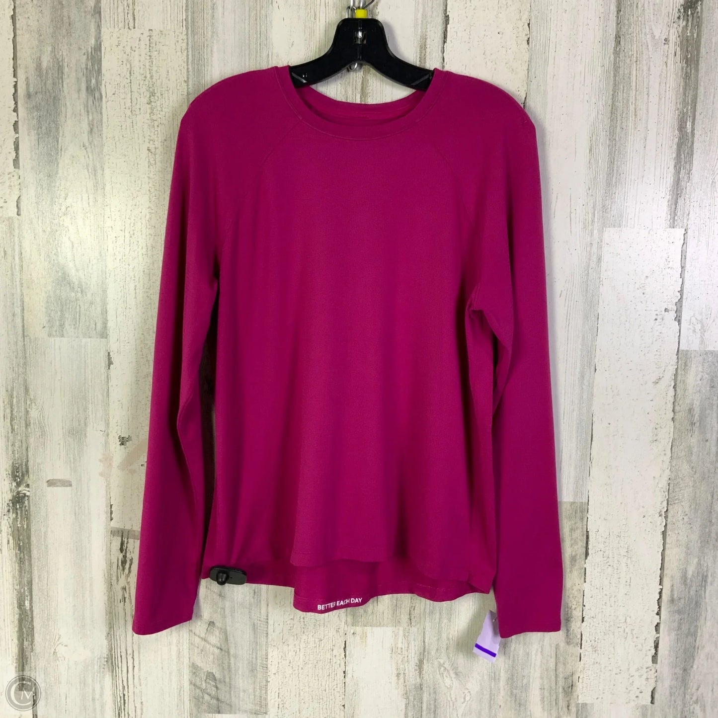 Athletic Top Long Sleeve Crewneck By Lululemon In Pink, Size: L