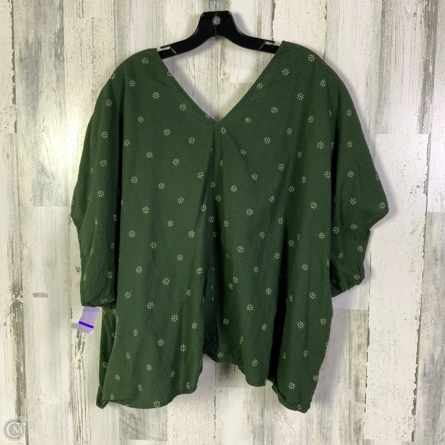 Top Short Sleeve By Madewell In Green, Size: 3x