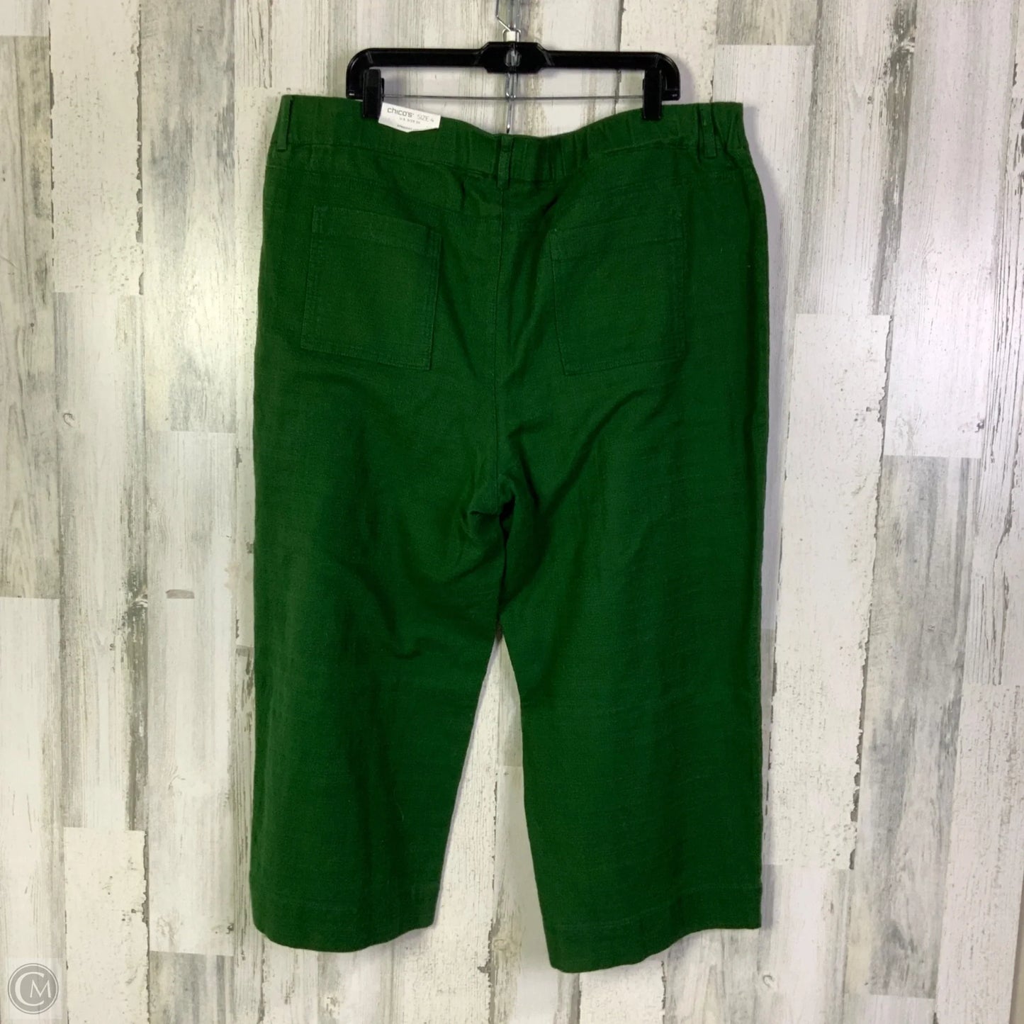Pants Cropped By Chicos In Green, Size: 20