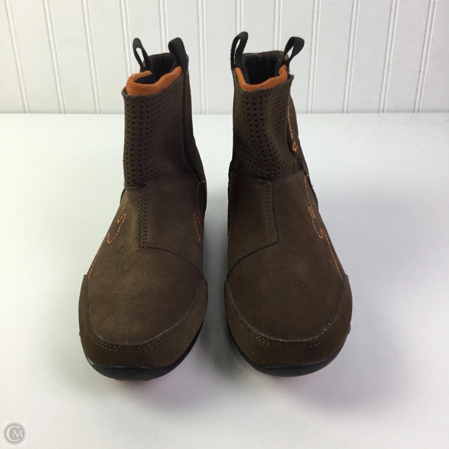 Boots Ankle Flats By Clothes Mentor In Brown, Size: 9