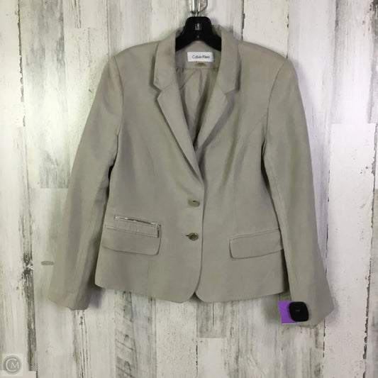 Blazer By Calvin Klein In Taupe, Size: M
