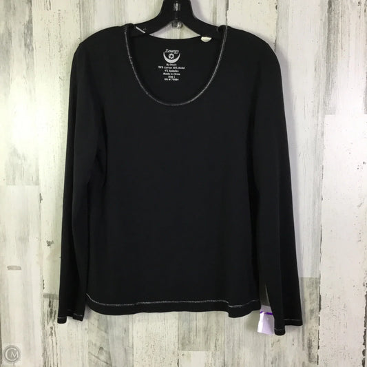 Top Long Sleeve Basic By Chicos In Black, Size: M