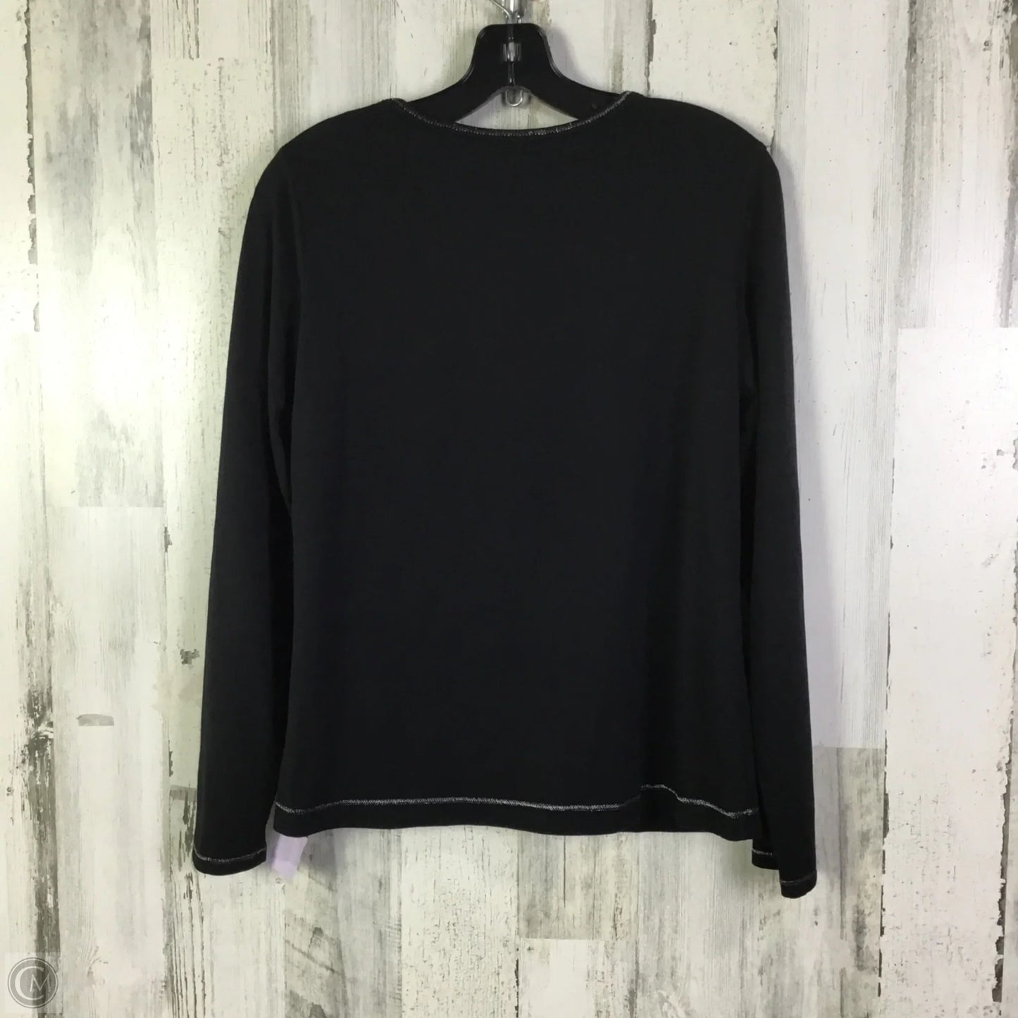 Top Long Sleeve Basic By Chicos In Black, Size: M