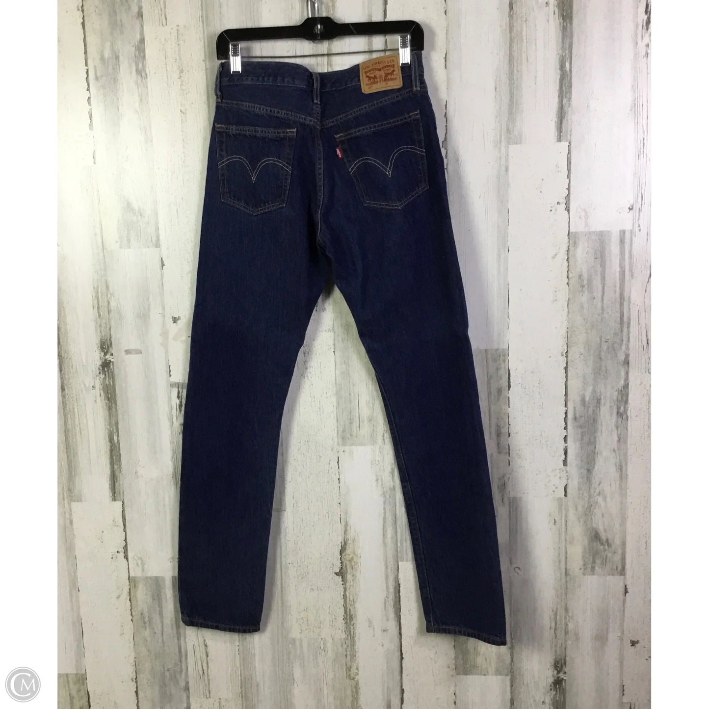 Jeans Straight By Levis In Blue Denim, Size: 2