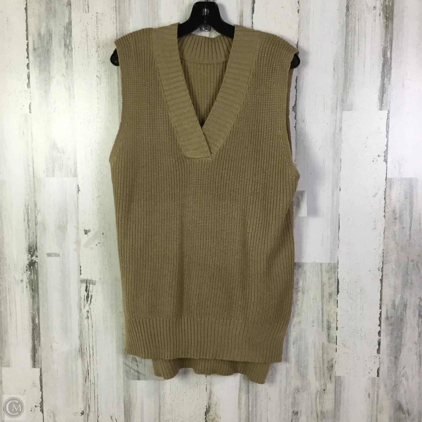 Vest Sweater By Cme In Tan, Size: S