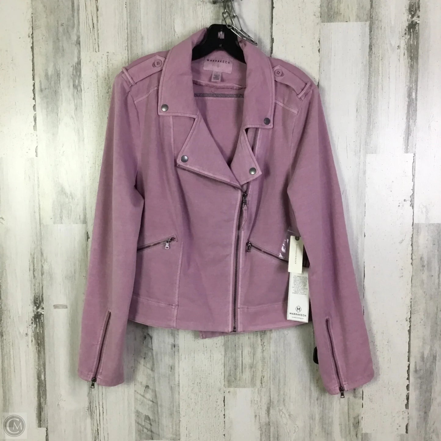 Jacket Moto By Marrakech In Purple, Size: L