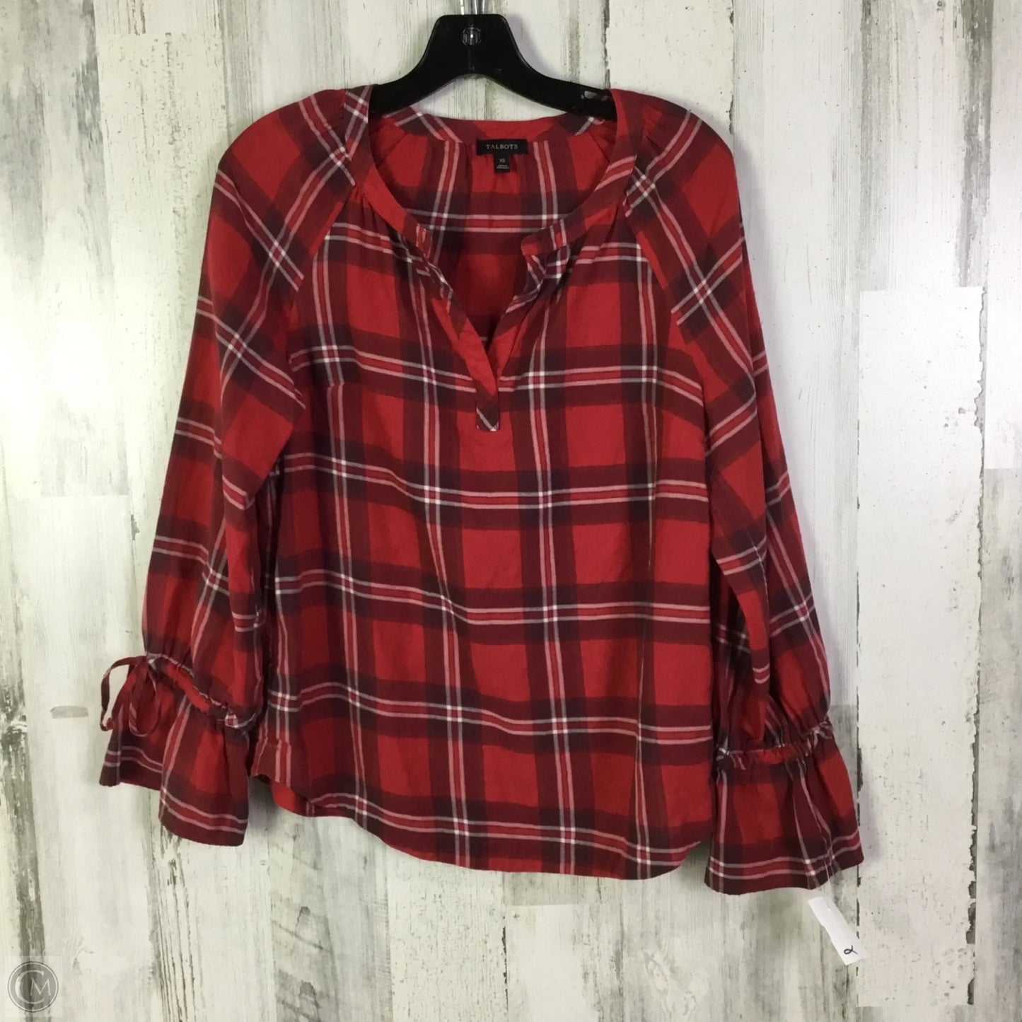 Top Long Sleeve By Talbots In Red, Size: Xs
