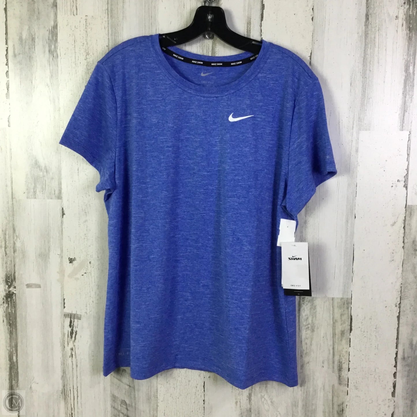 Athletic Top Short Sleeve By Nike In Blue, Size: Xl