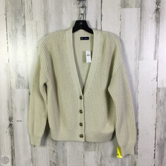 Sweater Cardigan By Gap In Cream, Size: S