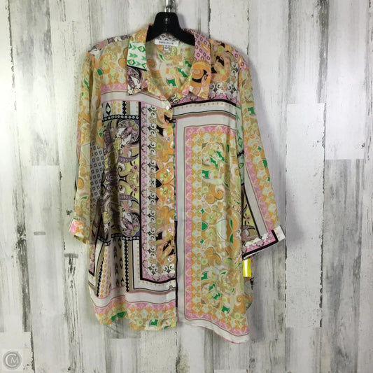Blouse 3/4 Sleeve By Rose And Olive In Multi-colored, Size: 2x
