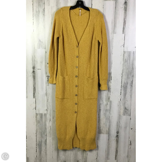Sweater Cardigan By Free People In Yellow, Size: M