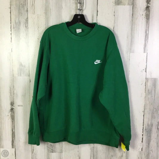Athletic Sweatshirt Crewneck By Nike Apparel In Green, Size: Xxl