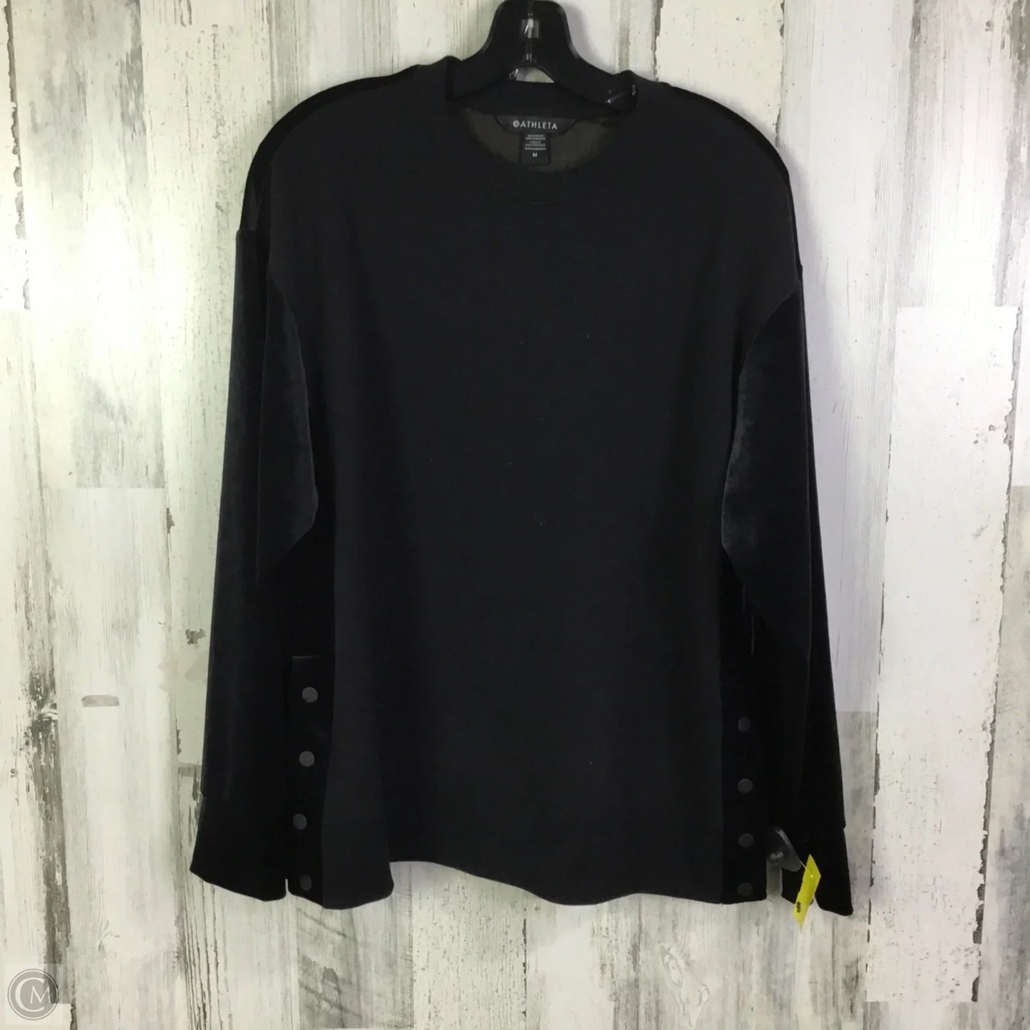 Athletic Sweatshirt Crewneck By Athleta In Black, Size: L