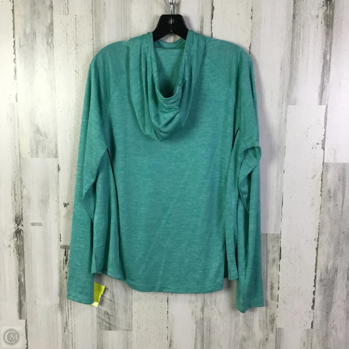 Athletic Top Long Sleeve Hoodie By Under Armour In Green, Size: Xl