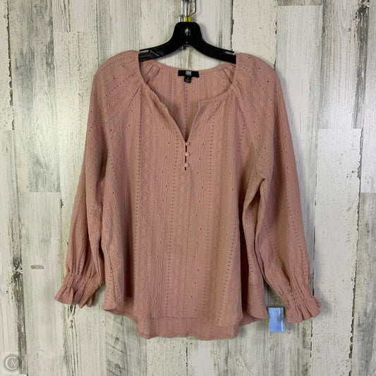 Top Long Sleeve Designer By Frye In Pink, Size: S