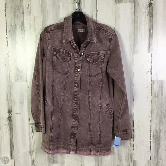 Jacket Denim By Logo In Purple, Size: S