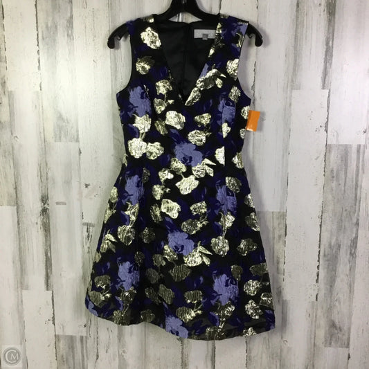 Dress Party Short By Badgley Mischka In Black & Blue, Size: S