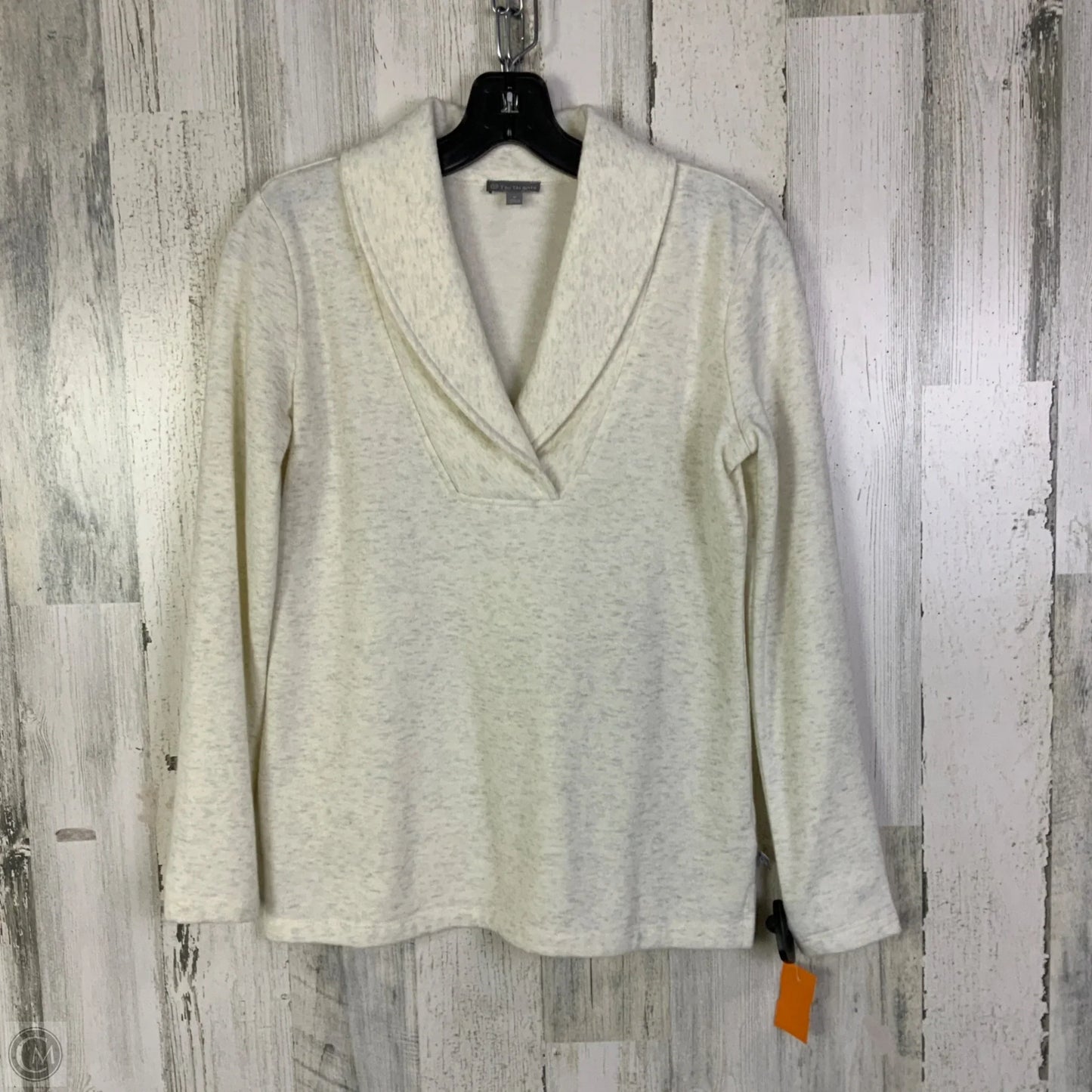 Sweatshirt Collar By Talbots In Cream, Size: Xs