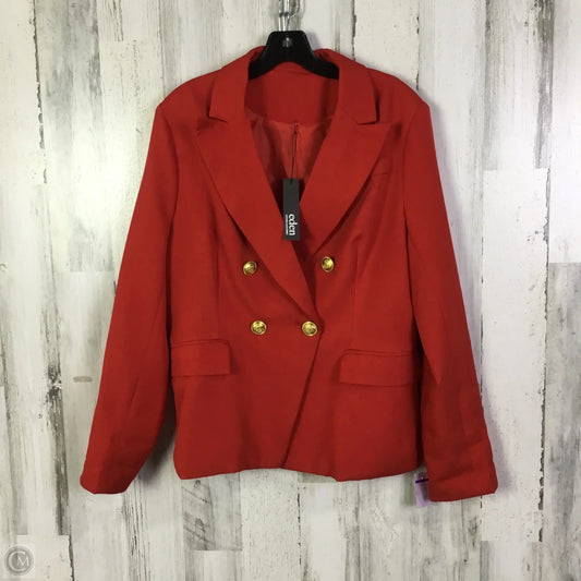 Blazer By Clothes Mentor In Red, Size: L