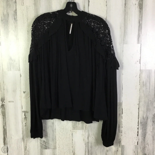 Top Long Sleeve By Free People In Black, Size: S