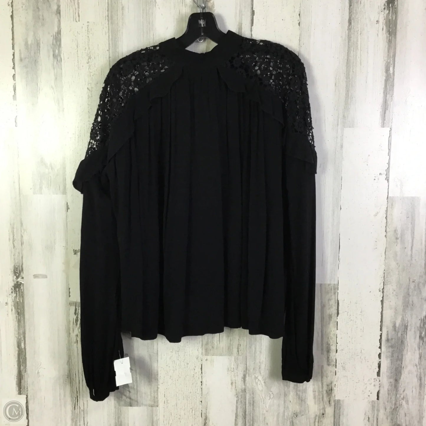 Top Long Sleeve By Free People In Black, Size: S