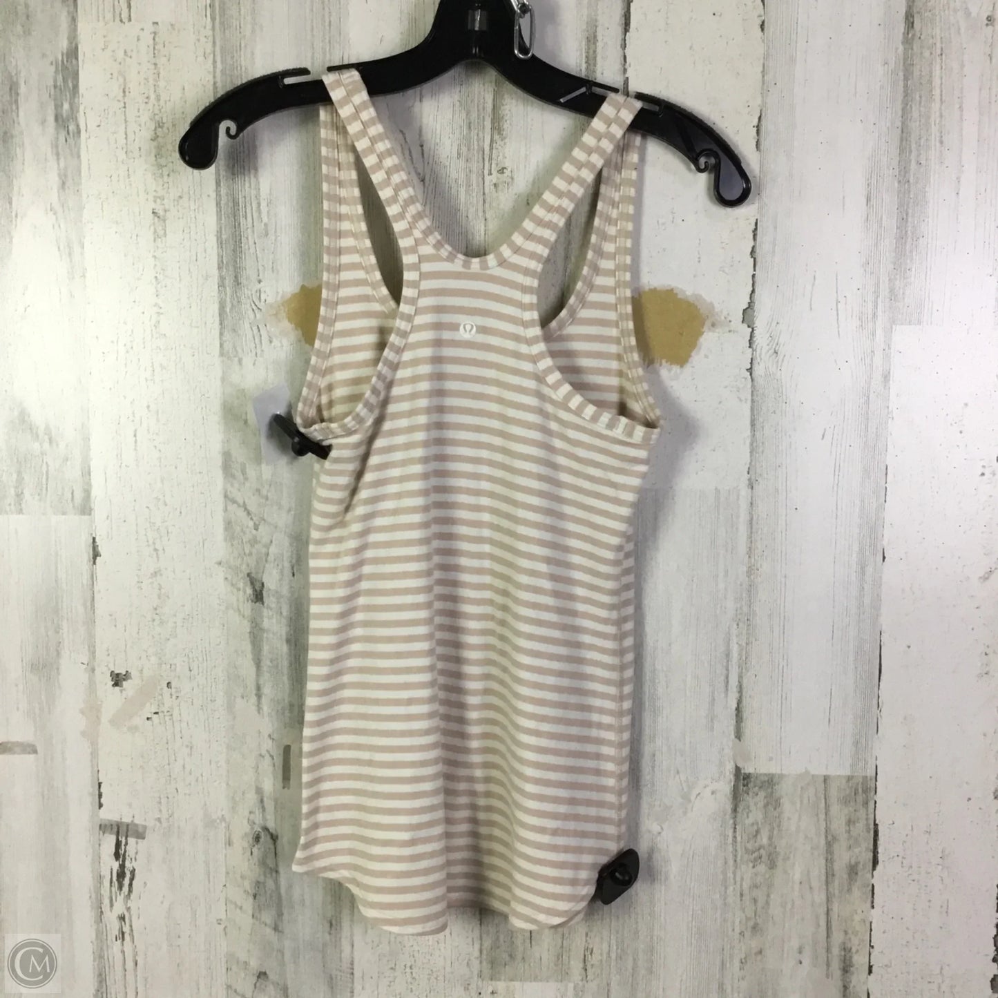 Athletic Tank Top By Lululemon In Pink & White, Size: Xs