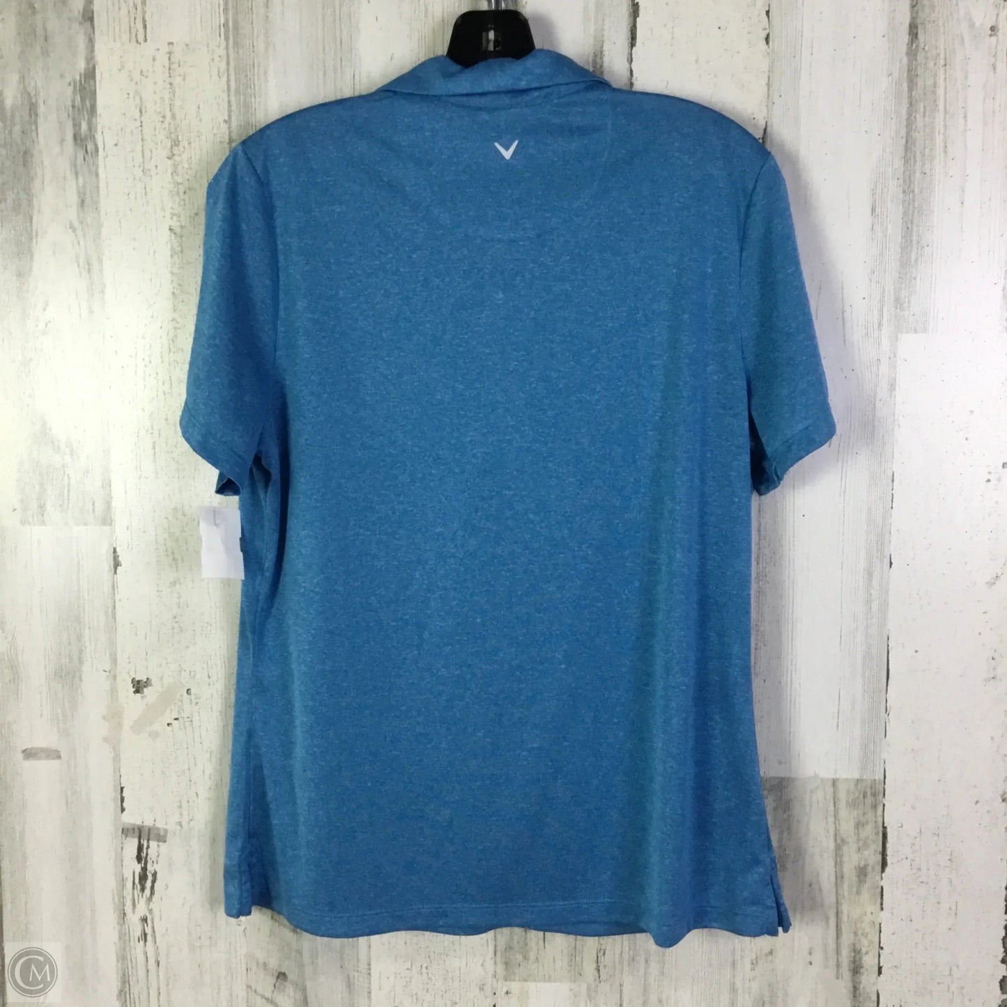 Athletic Top Short Sleeve By Callaway In Blue, Size: L