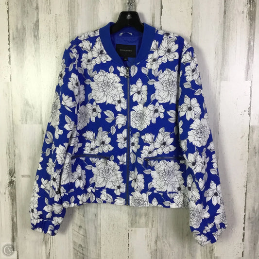 JACKET By Banana Republic In Blue & White, Size: L