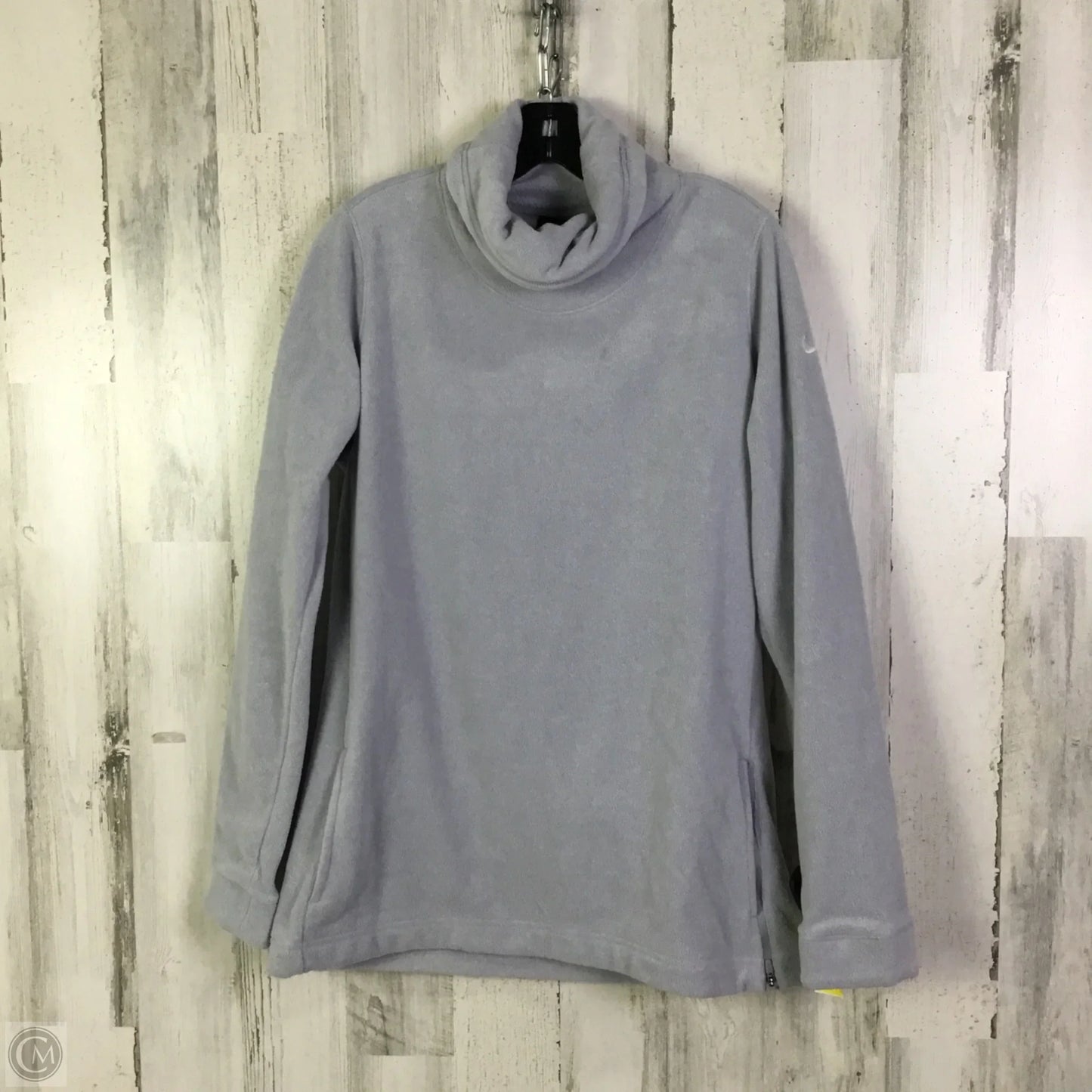 Athletic Jacket By Nike Apparel In Grey, Size: M