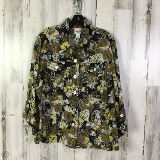 Blouse Long Sleeve By Ruby Rd In Brown, Size: 1x