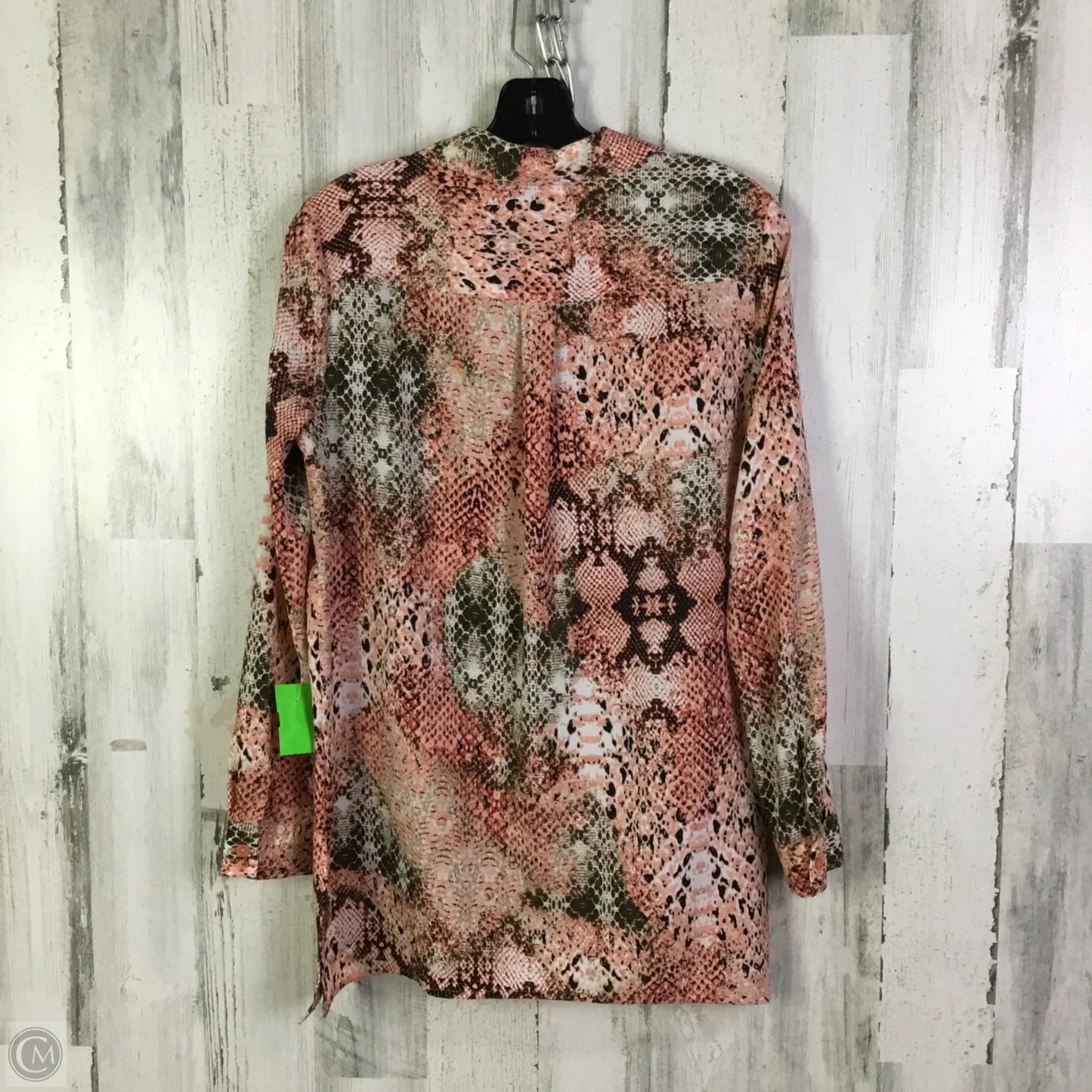 Blouse Long Sleeve By Dana Buchman In Pink, Size: S