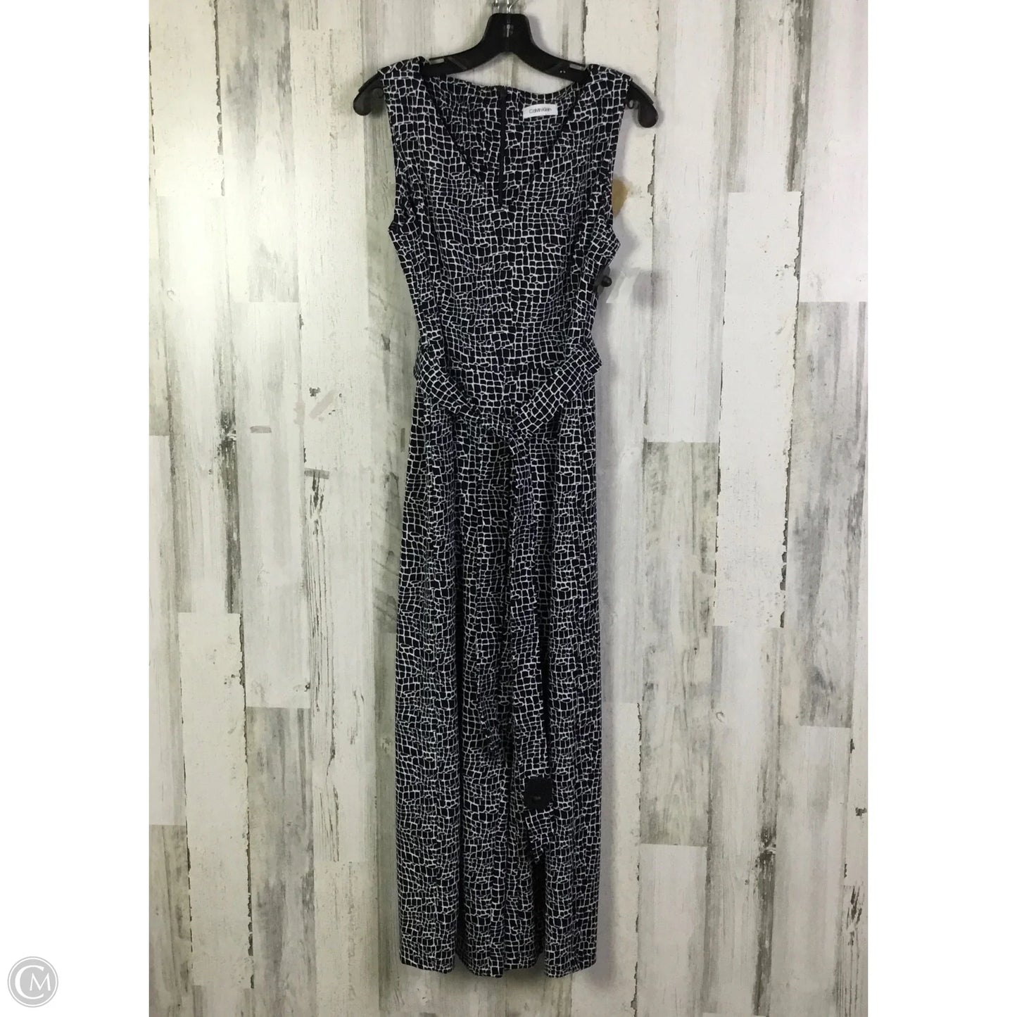 Jumpsuit By Calvin Klein In Blue & White, Size: S