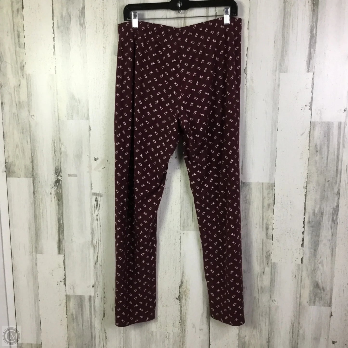 Pajama Pants By Calvin Klein In Maroon, Size: M