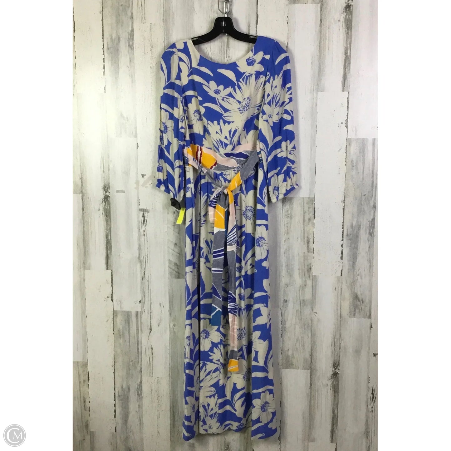 Dress Casual Maxi By Maeve In Blue & Cream, Size: M