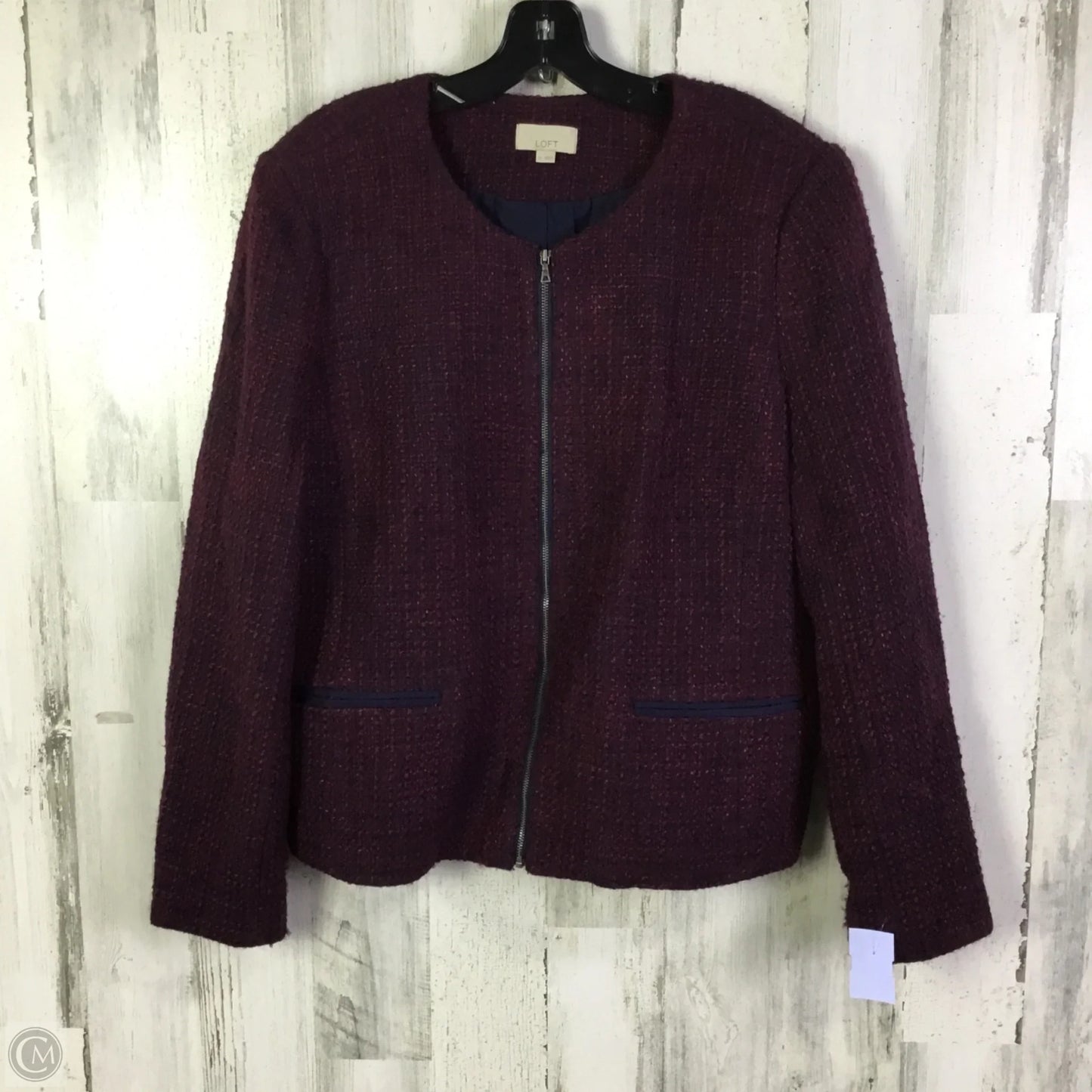 Blazer By Loft In Purple, Size: 1x