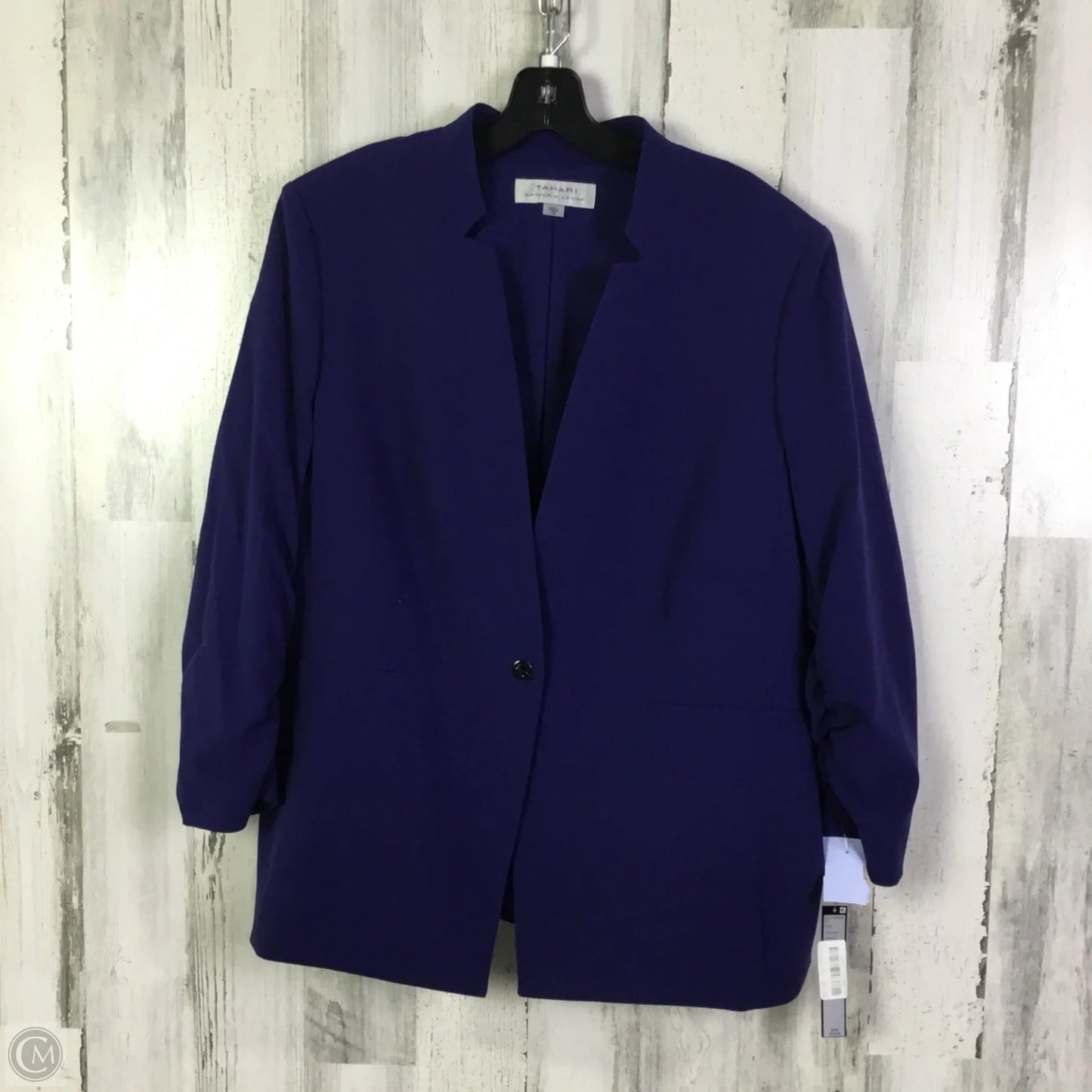 Blazer By Tahari By Arthur Levine In Blue, Size: 1x