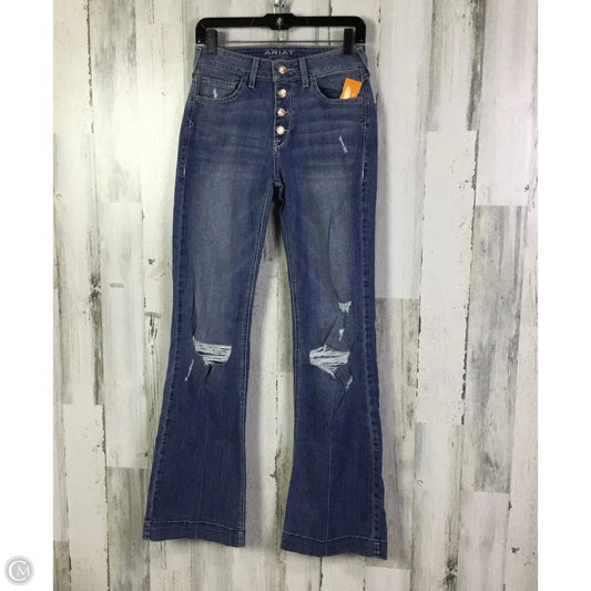 Jeans Flared By Ariat In Blue Denim, Size: 0