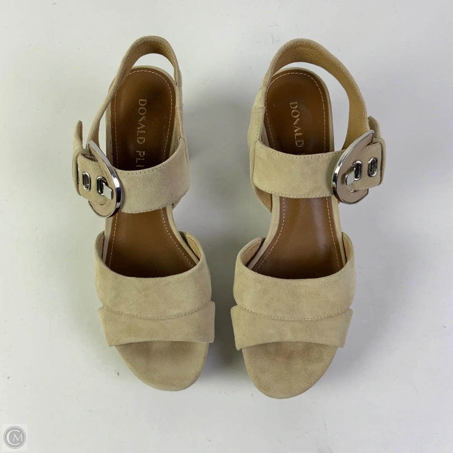 Sandals Heels Block By Donald Pliner In Tan, Size: 6