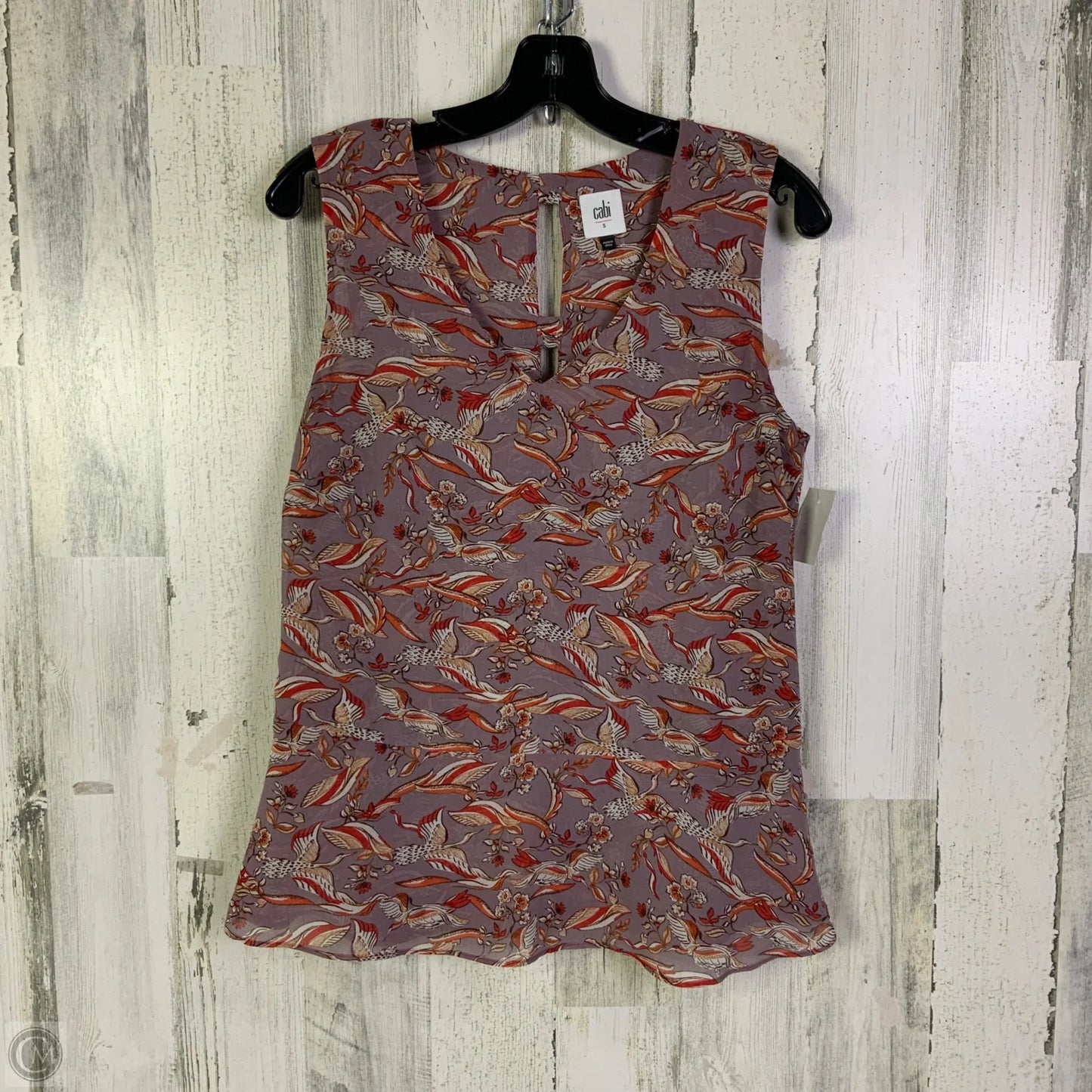 Blouse Sleeveless By Cabi In Purple & Red, Size: S