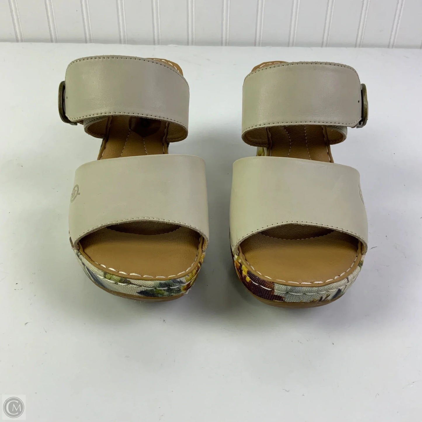 Sandals Heels Wedge By Born In Taupe, Size: 8