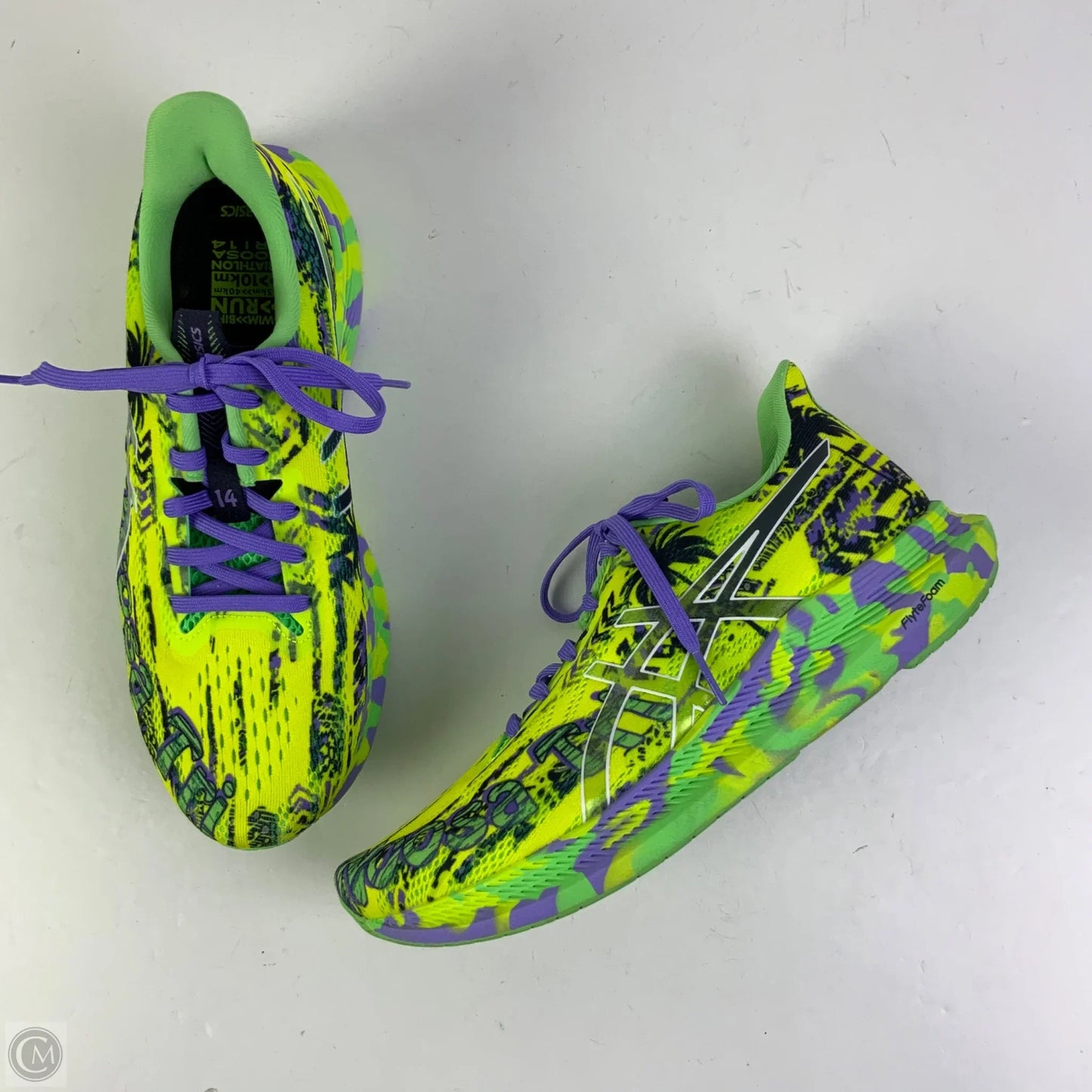 Shoes Athletic By Asics In Green & Yellow, Size: 8.5