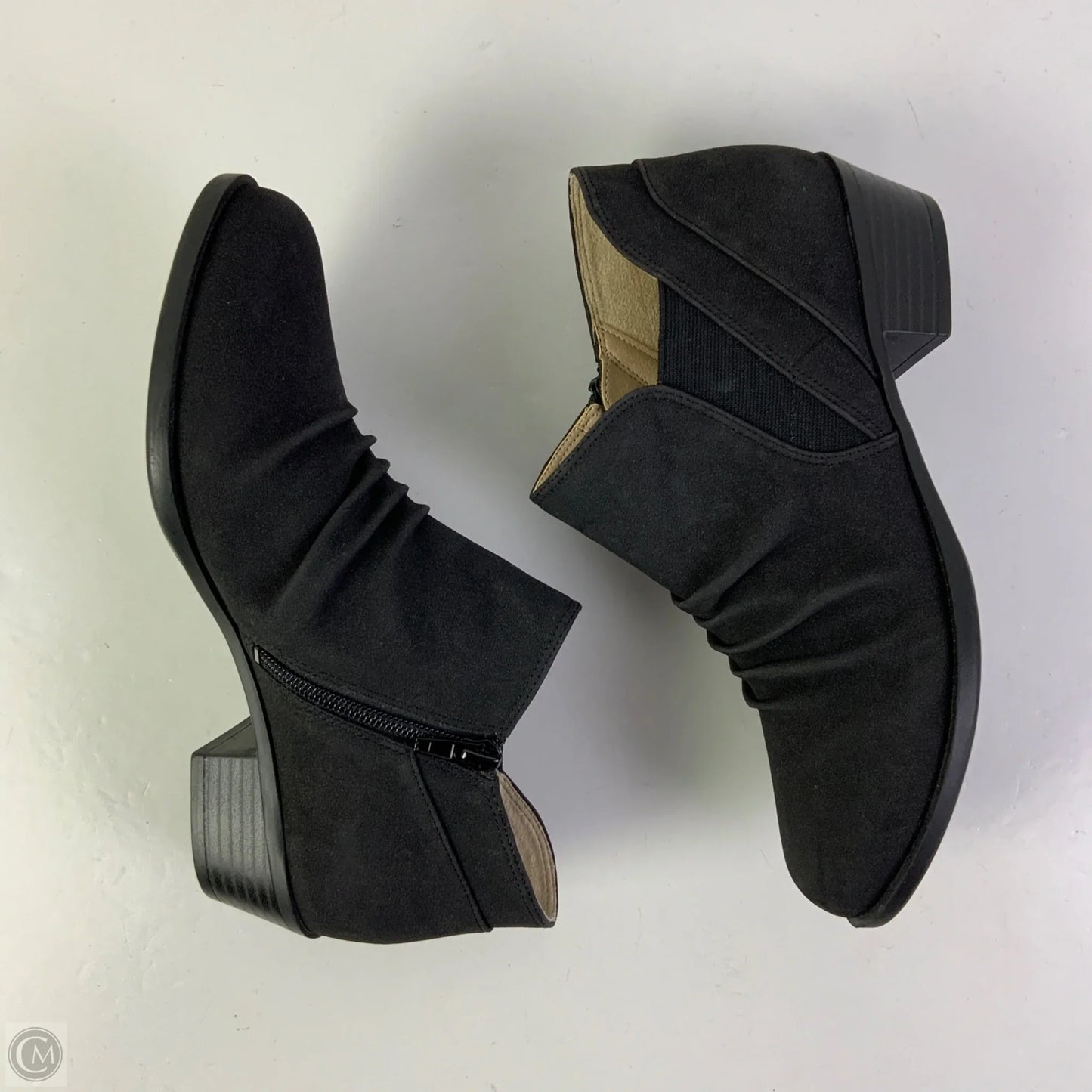 Boots Ankle Flats By Life Stride In Black, Size: 7.5