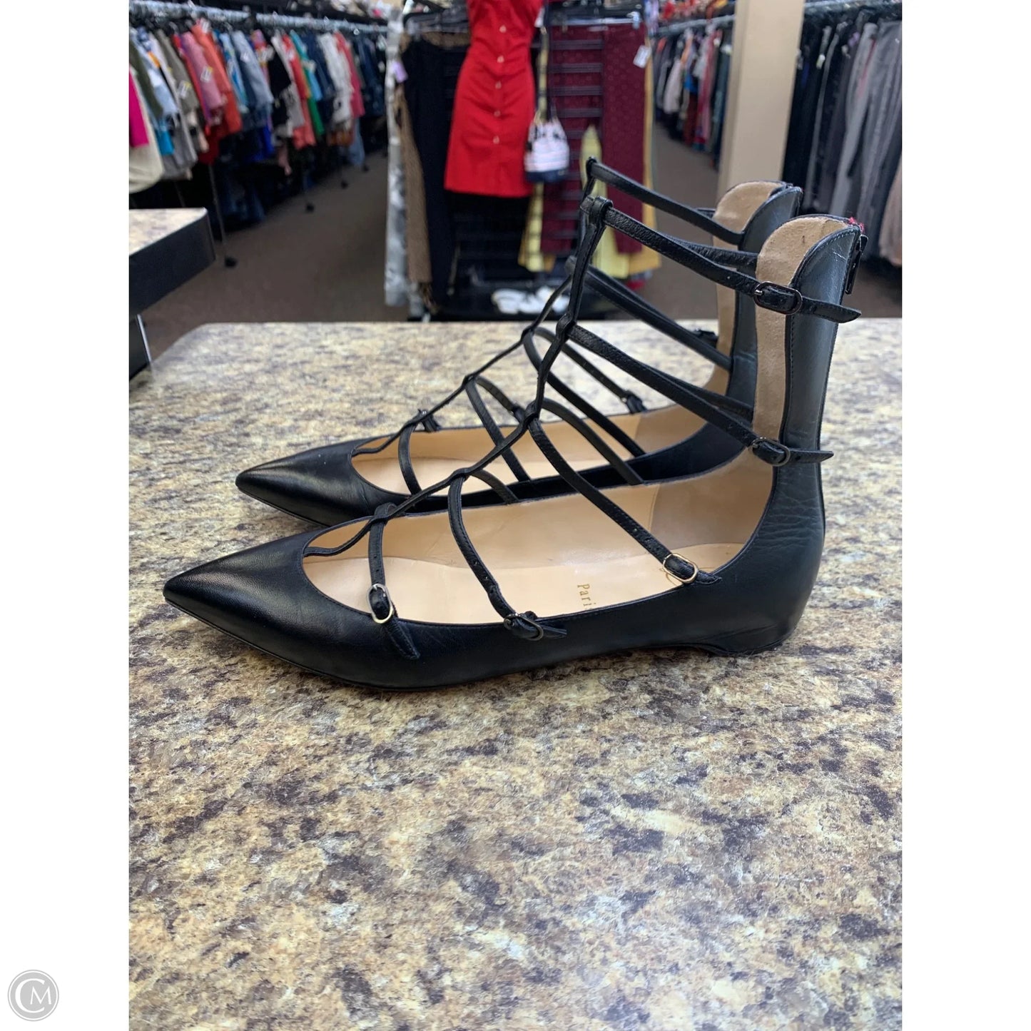 Shoes Luxury Designer By Christian Louboutin In Black, Size: 10