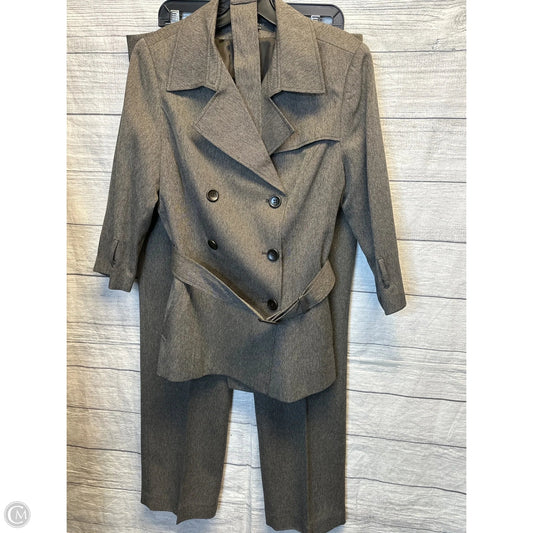 Pants Suit 2pc By Larry Levine In Brown, Size: 14