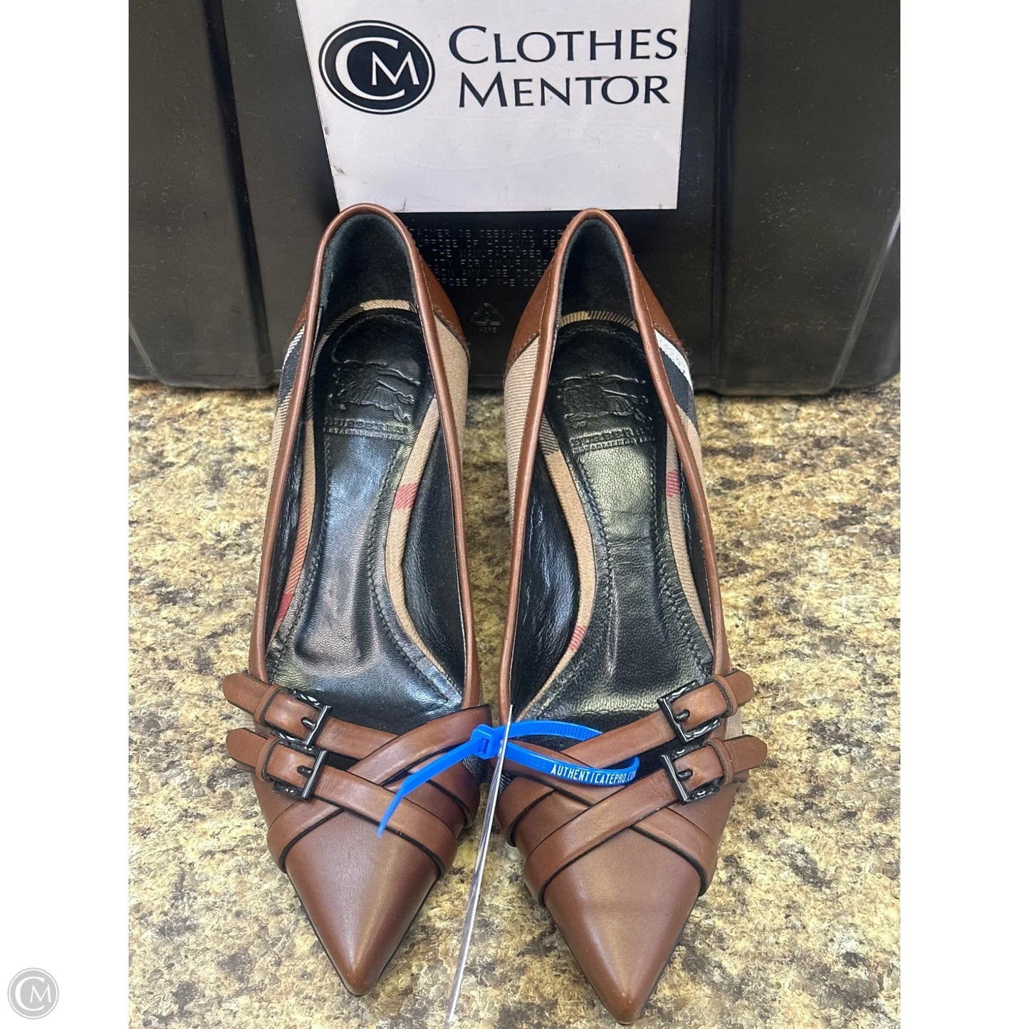 Shoes Designer By Burberry In Burberry Plaid, Size: 35