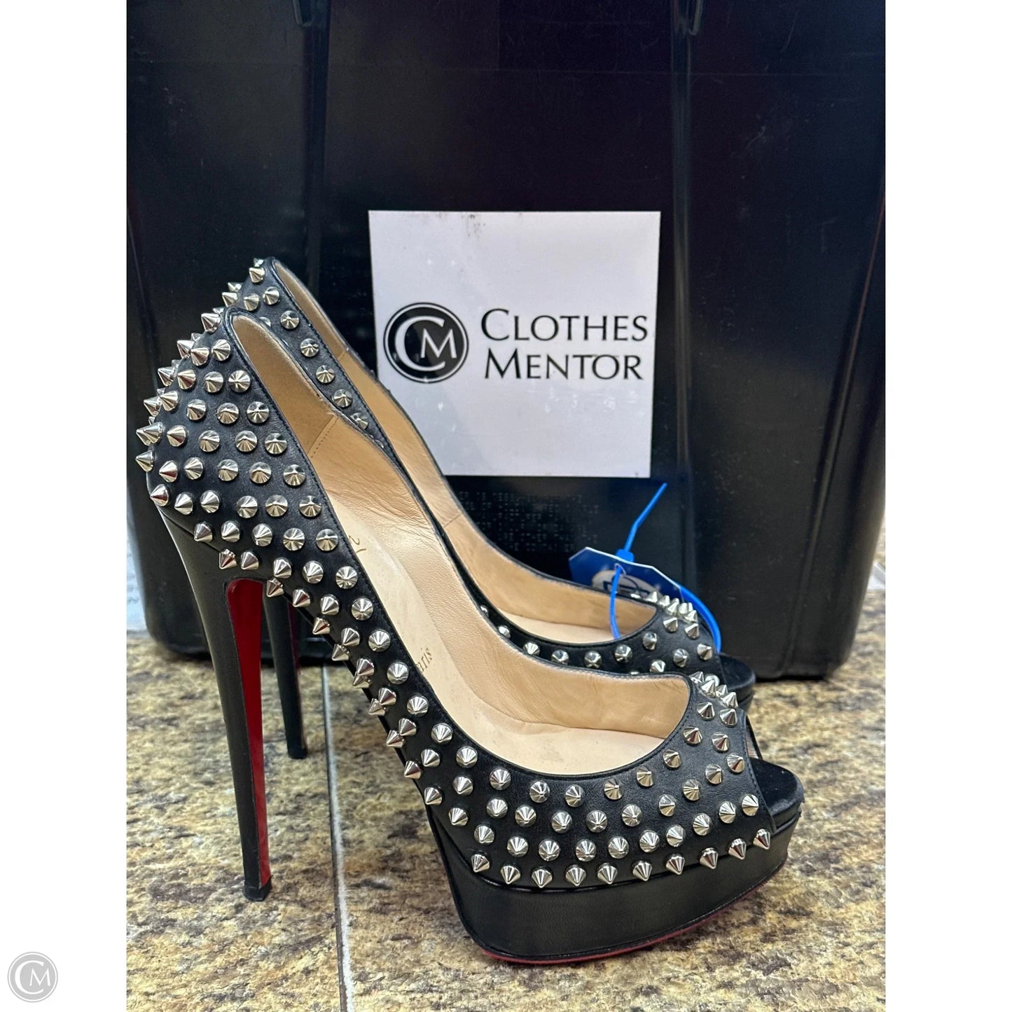 Shoes Designer By Christian Louboutin In Black, Size: 39.5