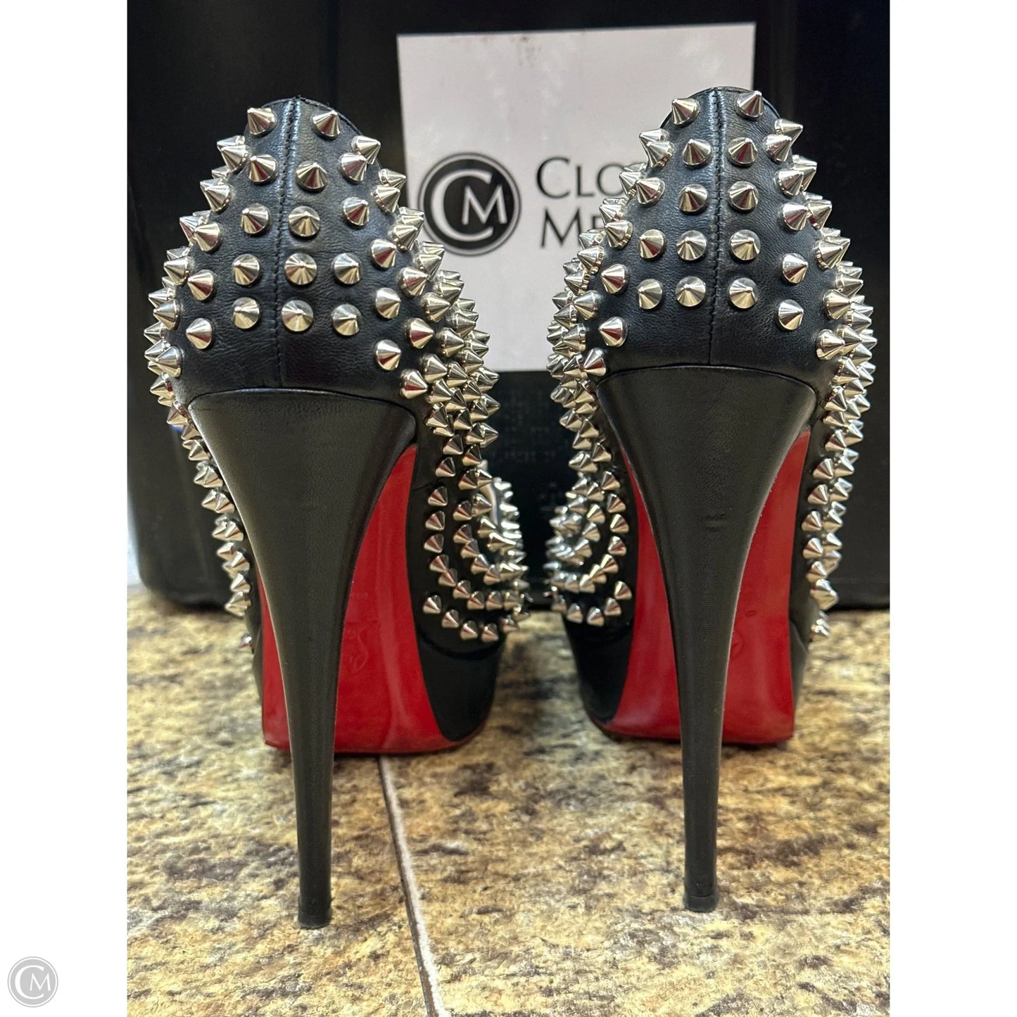 Shoes Designer By Christian Louboutin In Black, Size: 39.5